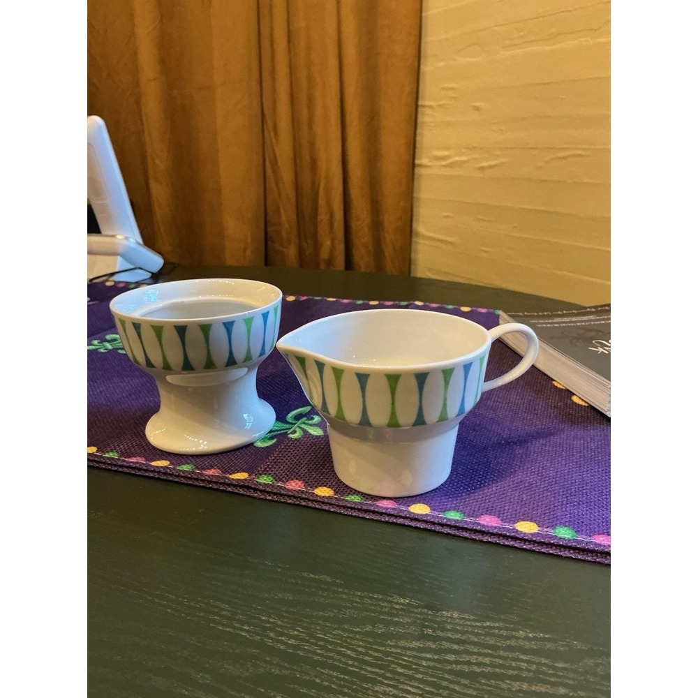 Vintage Paul McCobb Contempri 3" Sugar And 3" Creamer Set MCM